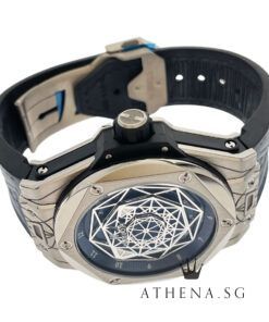 Alternative view of LIKE NEW!! HUBLOT BIG BANG UNICO SANG BLEU TITANIUM 45MM "BLUE DIAL" LIMITED EDITION 200 PCS WITH BOX & CERT DATED (07/2019) 415.NX.7179.VR