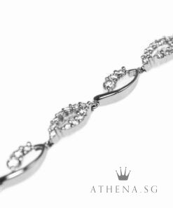 Alternative view of 18K WG FANCY DESIGN DIAMOND BRACELET D39-0.50CTS 6.18G (LENGTH 17.5CM)