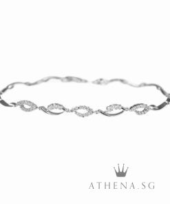 18K WG FANCY DESIGN DIAMOND BRACELET D39-0.50CTS 6.18G (LENGTH 17.5CM)