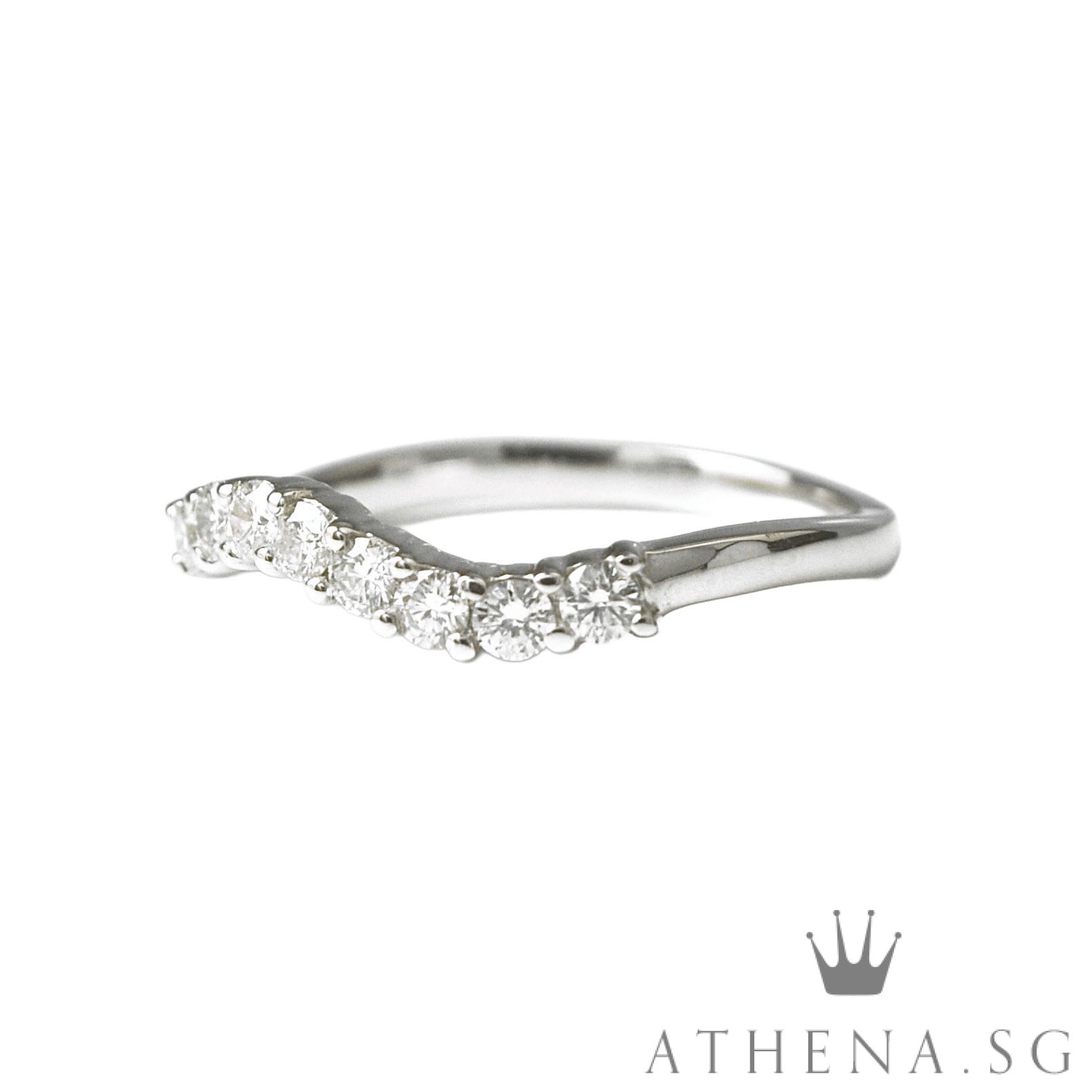 18K WG FANCY DESIGN DIAMOND RING D8-0.24CTS 2.08G (FROM LEE HWA JEWELLERY) (SIZE 12) - Image 3