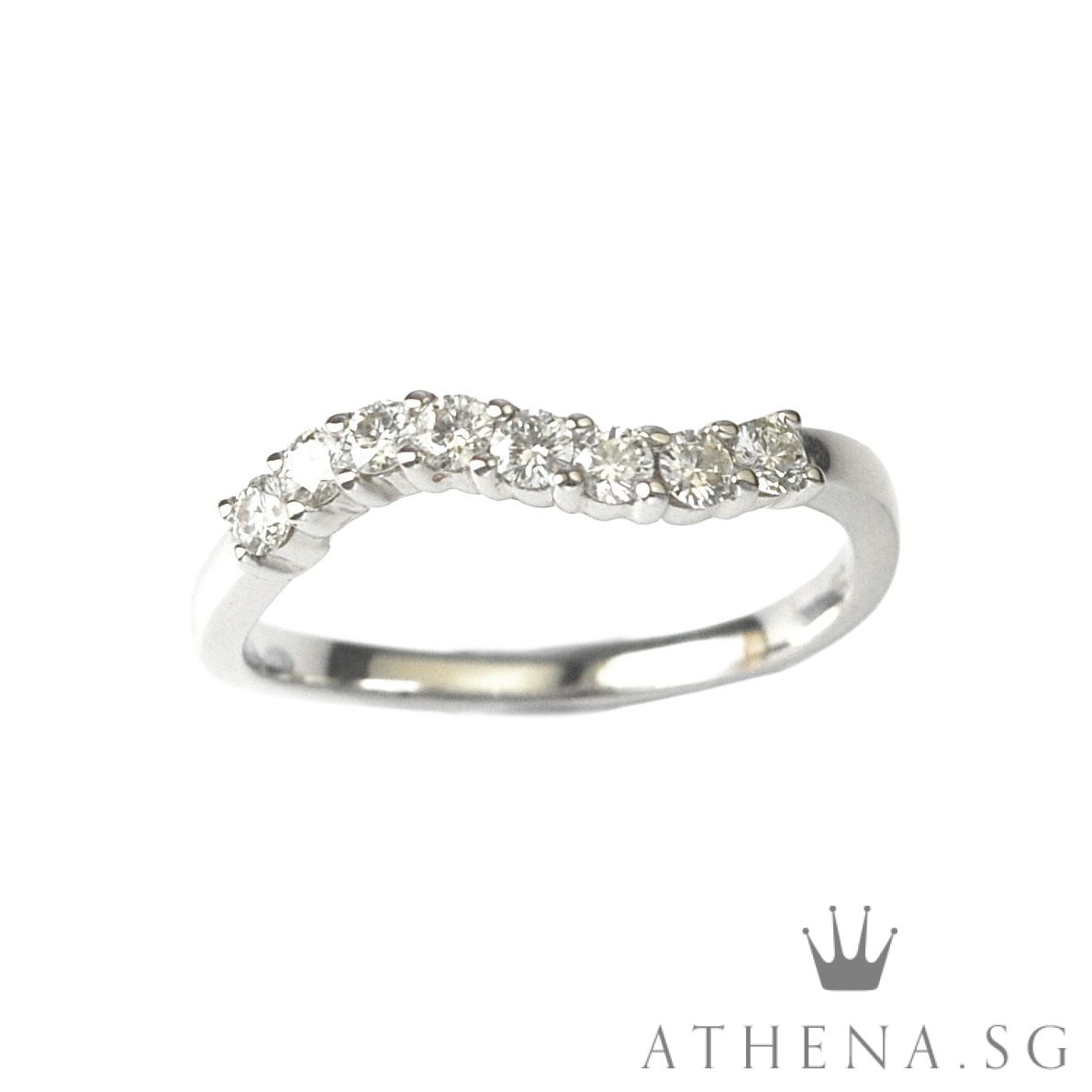 18K WG FANCY DESIGN DIAMOND RING D8-0.24CTS 2.08G (FROM LEE HWA JEWELLERY) (SIZE 12) - Image 2