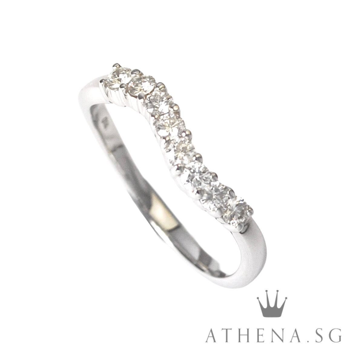 18K WG FANCY DESIGN DIAMOND RING D8-0.24CTS 2.08G (FROM LEE HWA JEWELLERY) (SIZE 12) - Image 6