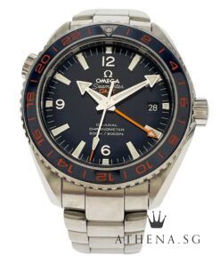OMEGA SEAMASTER PLANET OCEAN 600M GMT "BLUE DIAL" WITH BOX & CERT DATED (01/2014) 232.30.44.22.03.001