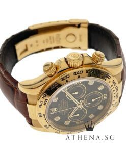 Alternative view of ROLEX 18K YELLOW GOLD ROLEX COSMOGRAPH DAYTONA "AN" SERIES "BLACK DIAMOND DIAL" WITH BOX & CERT DATED (03/2015) 116518