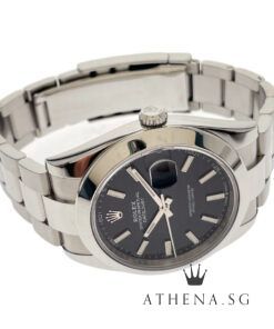 Alternative view of ROLEX MENS OYSTER PERPETUAL DATEJUST 41 "AN" SERIES "BLACK INDEX DIAL" WITH BOX & CERT DATED (10/2022) (STILL UNDER AGENT WARRANTY) 126300