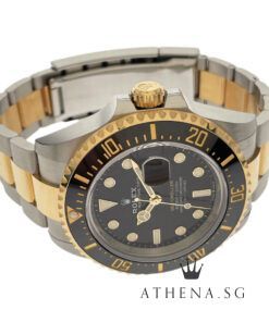 Alternative view of ROLEX YELLOW ROLESOR OYSTER PERPETUAL DATE SEA DWELLER 43 "AN" SERIES "BLACK DIAL" WITH BOX & CERT DATED (02/2021) 126603