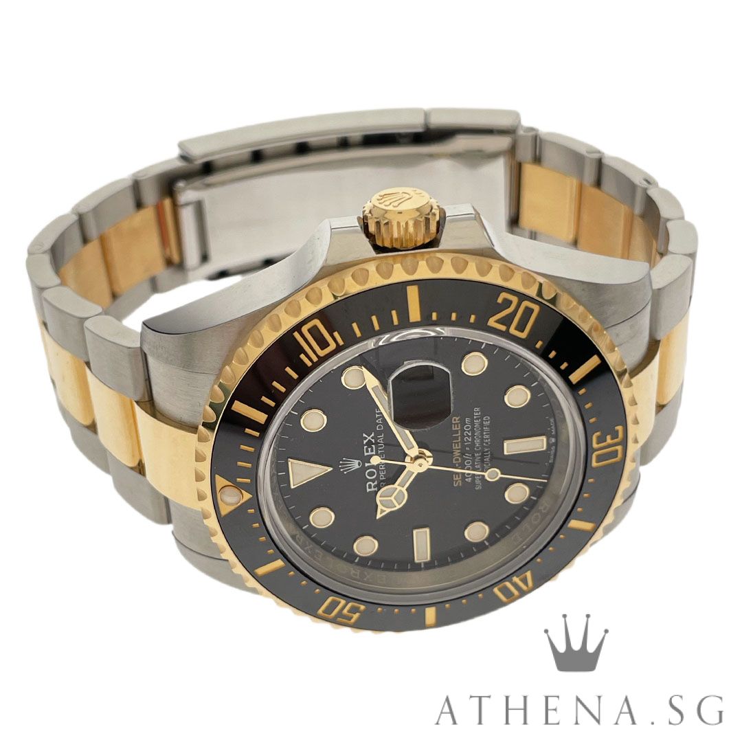 ROLEX YELLOW ROLESOR OYSTER PERPETUAL DATE SEA DWELLER 43 "AN" SERIES "BLACK DIAL" WITH BOX & CERT DATED (02/2021) 126603 - Image 2