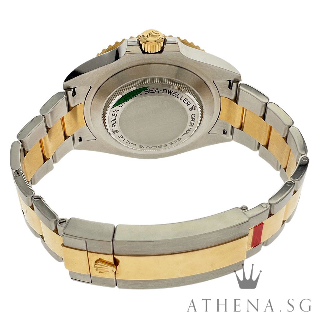 ROLEX YELLOW ROLESOR OYSTER PERPETUAL DATE SEA DWELLER 43 "AN" SERIES "BLACK DIAL" WITH BOX & CERT DATED (02/2021) 126603 - Image 3