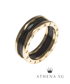 18K RG BVLGARI B.ZERO WITH BLACK CERAMIC 2 TIER RING 8.92G (SIZE 55) (BOX & CERT) (PURC DATED ON 28/05/2017)
