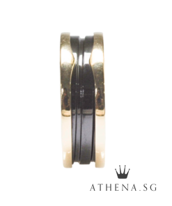 Alternative view of 18K RG BVLGARI B.ZERO WITH  BLACK CERAMIC 2 TIER  RING 8.92G (SIZE 55) (BOX & CERT) (PURC DATED ON 28/05/2017)