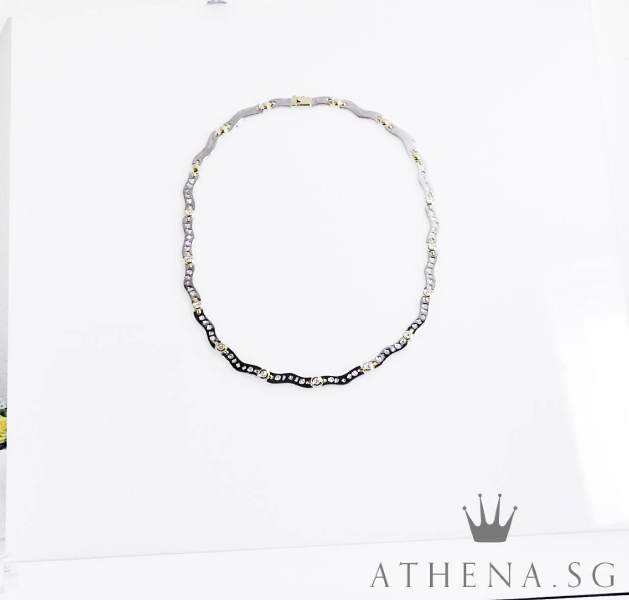 18K WG DIAMOND NECKLACE D35-2.10CTS TD36-1.10CTS 46.06G - Image 3