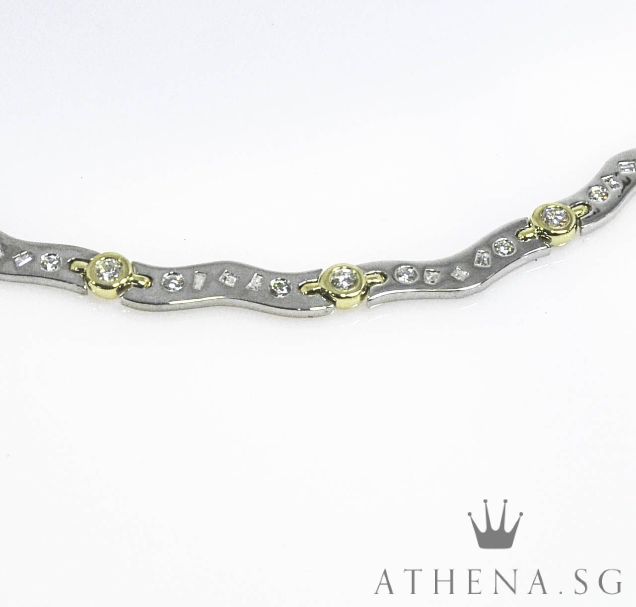 18K WG DIAMOND NECKLACE D35-2.10CTS TD36-1.10CTS 46.06G - Image 5