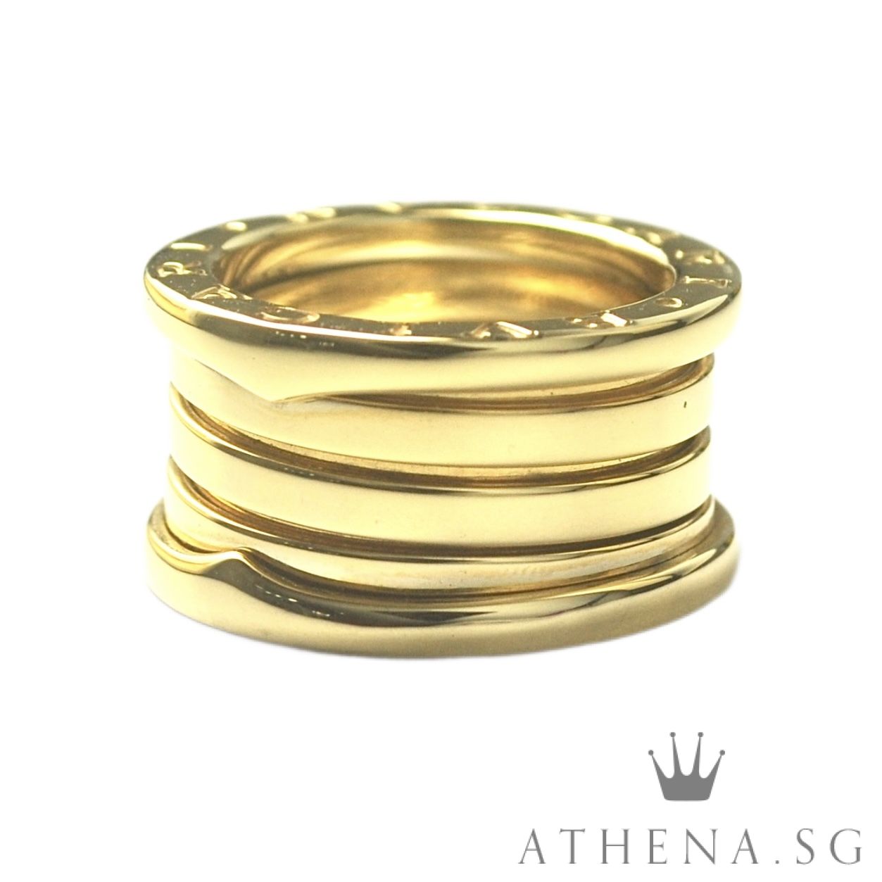 18K YG BVLGARI B.ZERO 3 TIER RING 9.72G (SIZE 49)
