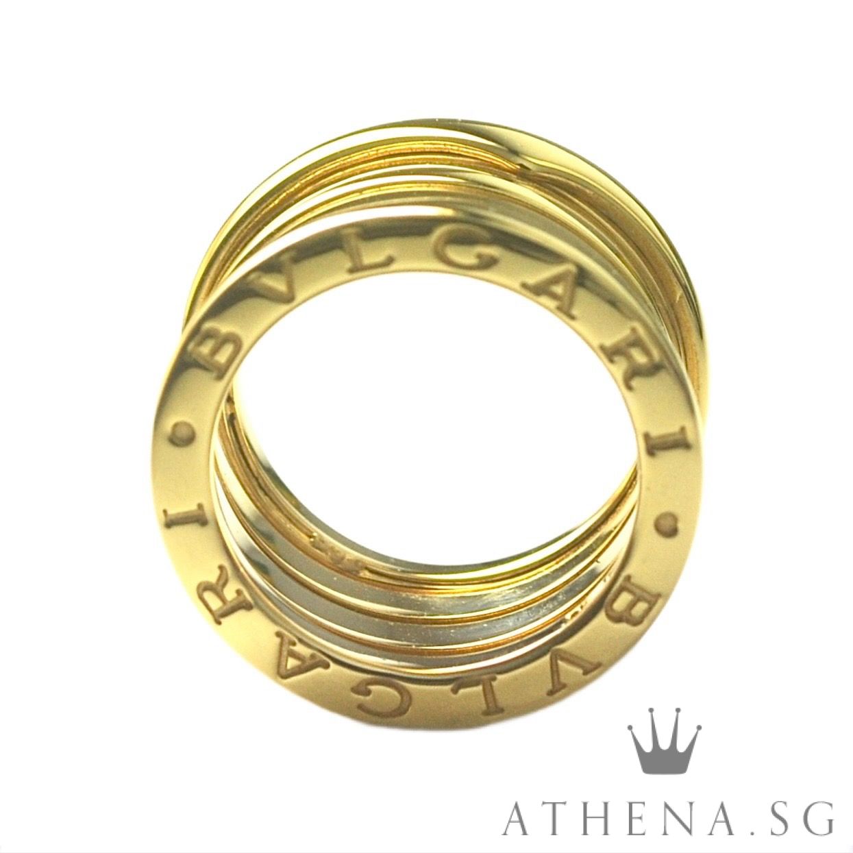 18K YG BVLGARI B.ZERO 3 TIER RING 9.72G (SIZE 49) - Image 3