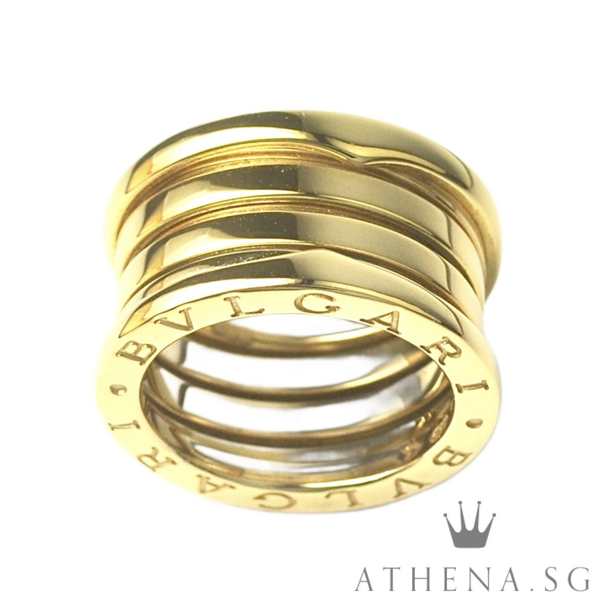 18K YG BVLGARI B.ZERO 3 TIER RING 9.72G (SIZE 49) - Image 2