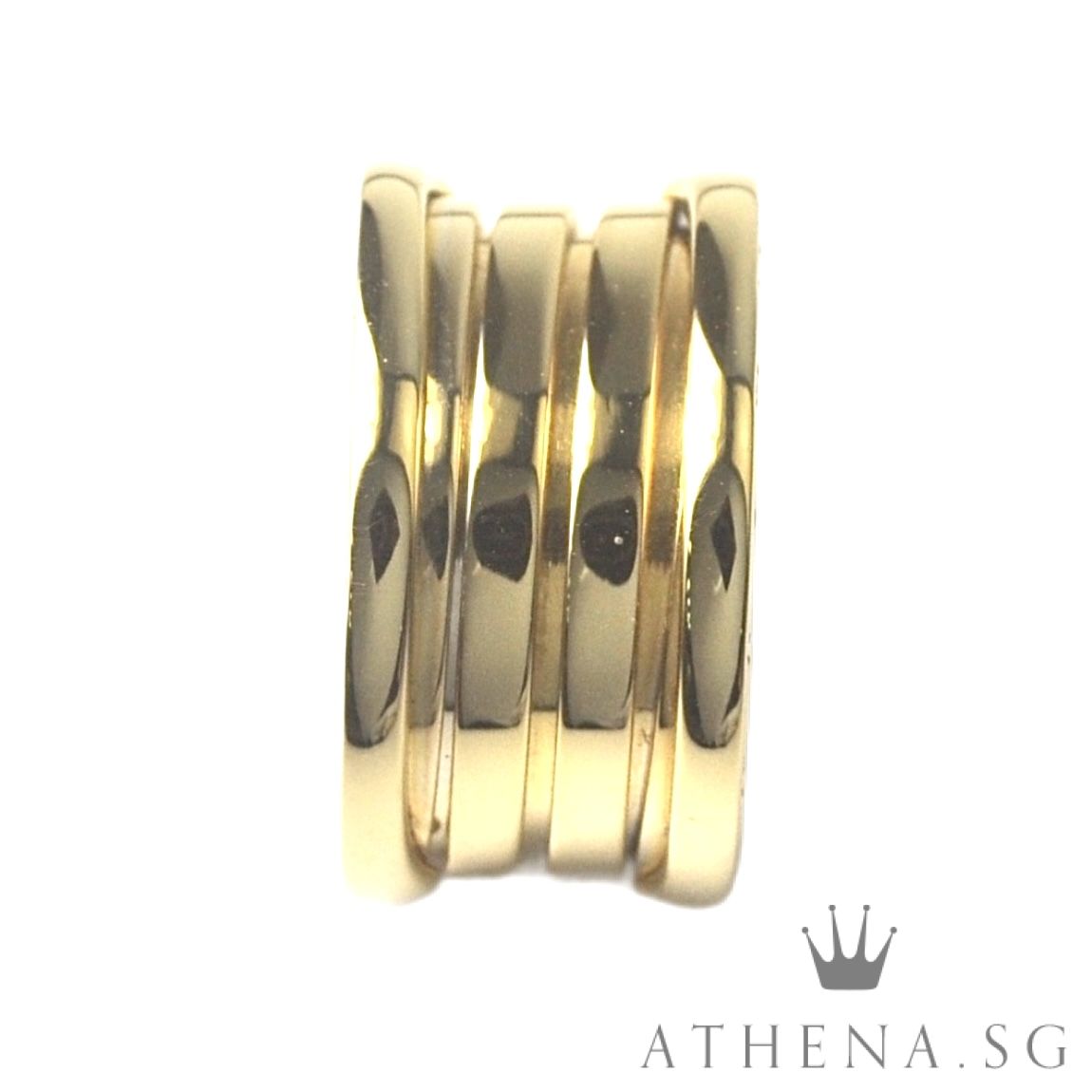 18K YG BVLGARI B.ZERO 3 TIER RING 9.72G (SIZE 49) - Image 4