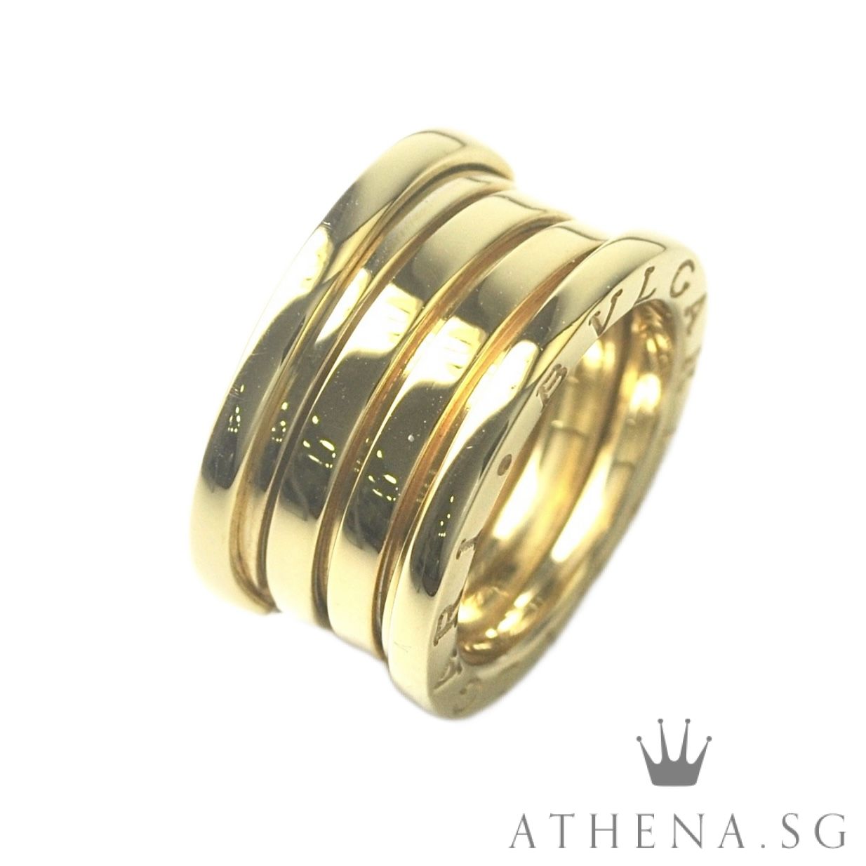 18K YG BVLGARI B.ZERO 3 TIER RING 9.72G (SIZE 49) - Image 5