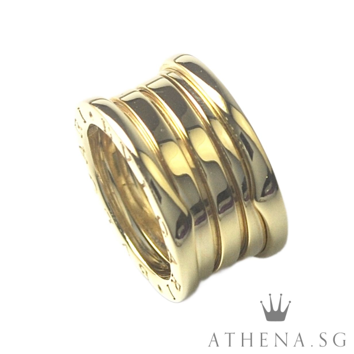 18K YG BVLGARI B.ZERO 3 TIER RING 9.72G (SIZE 49) - Image 6