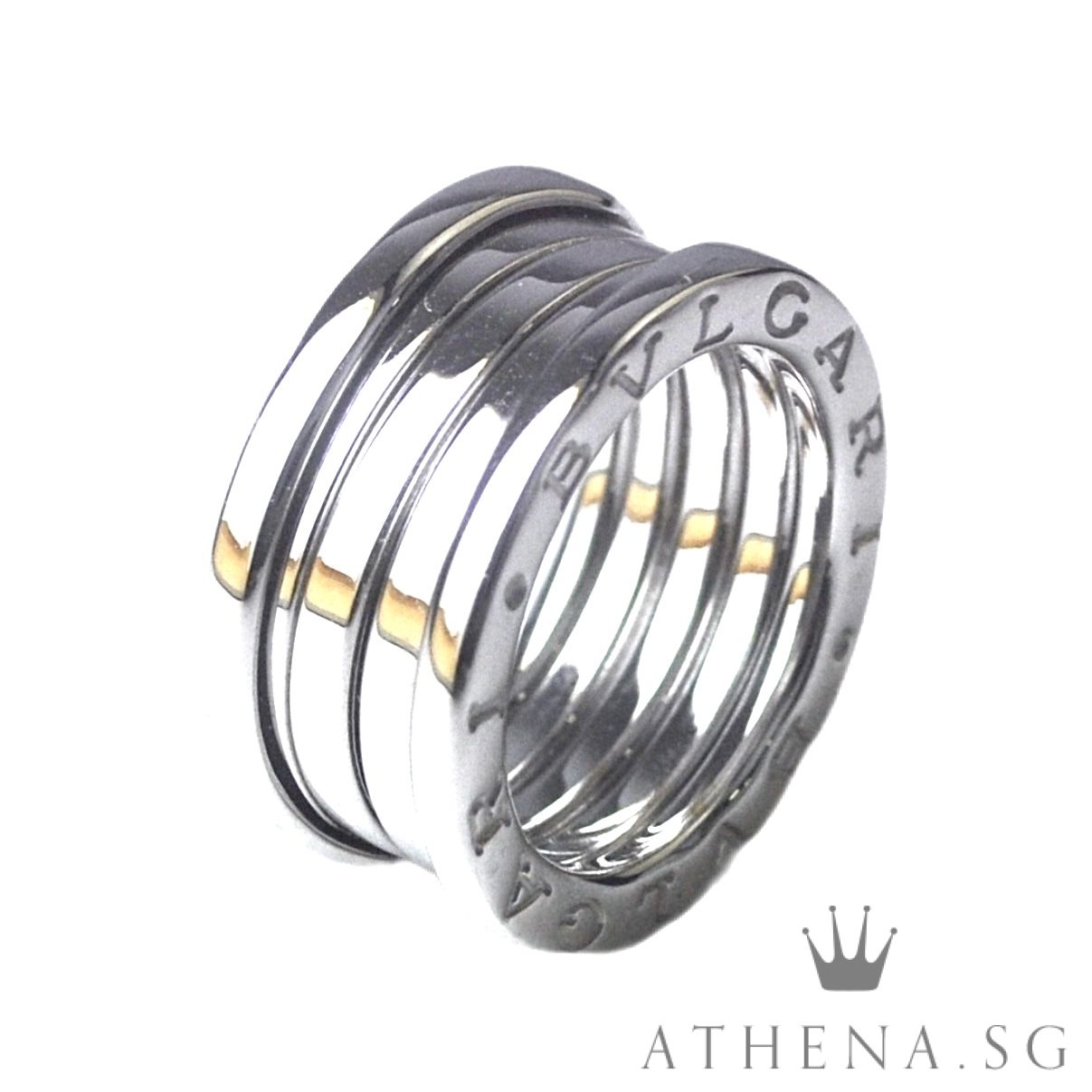 18K WG BVLGARI B.ZERO 3 TIER RING 9.54G (SIZE 49) - Image 2
