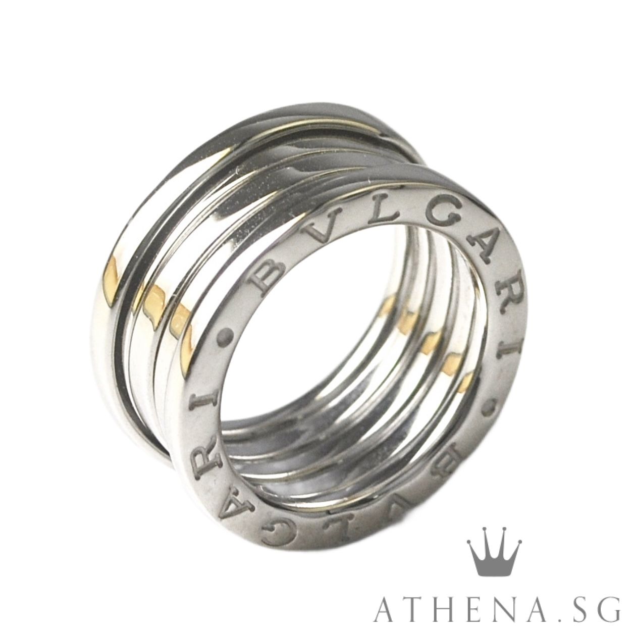 18K WG BVLGARI B.ZERO 3 TIER RING 9.54G (SIZE 49) - Image 6