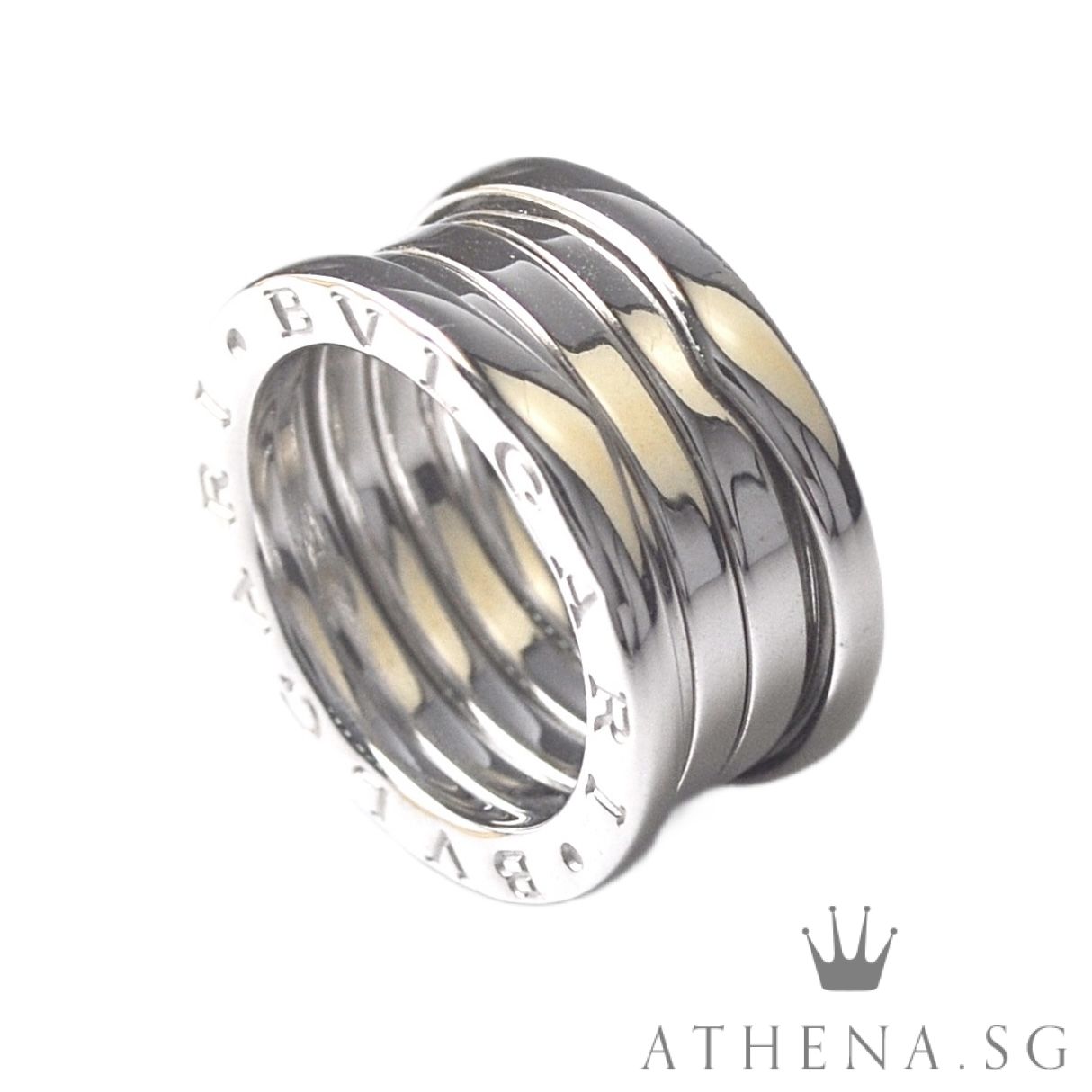 18K WG BVLGARI B.ZERO 3 TIER RING 9.54G (SIZE 49) - Image 5