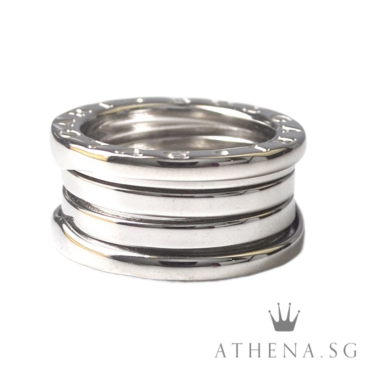 18K WG BVLGARI B.ZERO 3 TIER RING 9.54G (SIZE 49)