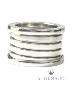 18K W/G BVLGARI B.ZERO 4 TIER RING 11.68G (SIZE 52)
