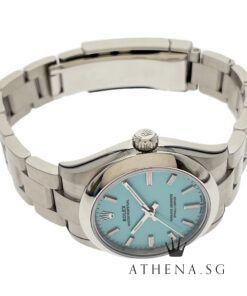 Alternative view of UNWORN!! ROLEX OYSTER PERPETUAL 31 "AN" SERIES "TIFFANY BLUE INDEX DIAL" WITH BOX & CERT DATED (10/2024) (STILL UNDER AGENT WARRANTY) 277200