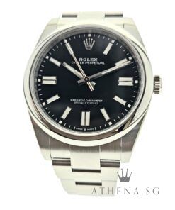 UNWORN!!! FULL STICKER INTACT!!! ROLEX OYSTER PERPETUAL 41 "AN" SERIES "BLACK DIAL" WITH BOX & CERT DATED 11/2024 (UNDER AGENT WARRANTY) 124300