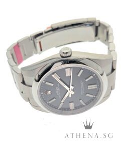 Alternative view of UNWORN!!! FULL STICKER INTACT!!! ROLEX OYSTER PERPETUAL 41 "AN" SERIES "BLACK DIAL" WITH BOX & CERT DATED 11/2024 (UNDER AGENT WARRANTY) 124300