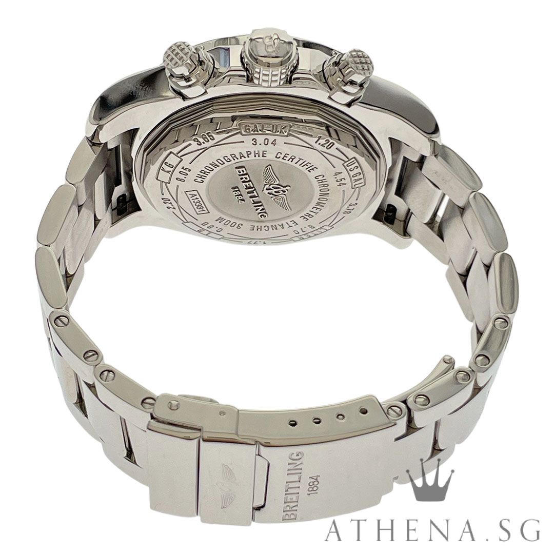 BREITLING AVENGER II CHRONOGRAPH STAINLESS STEEL 43MM "BLUE DIAL" WITH BOX & CERT DATED (04/2014) REF A13381 - Image 3