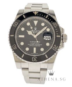 ROLEX OYSTER PERPETUAL DATE SUBMARINER CERAMIC "AN" SERIES "BLACK DIAL" WITH BOX & CERT DATED (11/2017) 116610LN