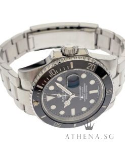Alternative view of ROLEX OYSTER PERPETUAL DATE SUBMARINER CERAMIC "AN" SERIES "BLACK DIAL" WITH BOX & CERT DATED (11/2017) 116610LN