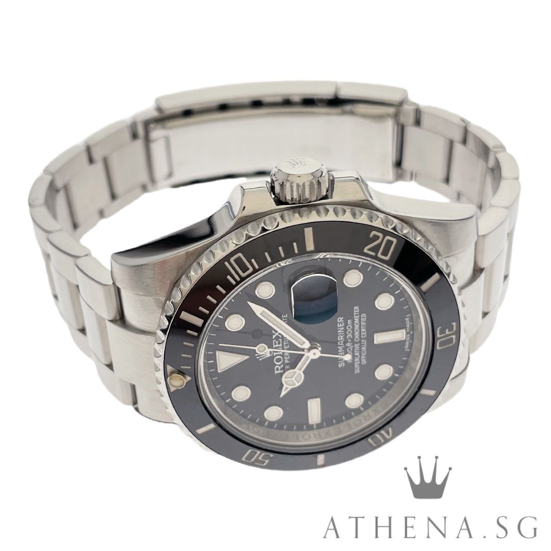 ROLEX OYSTER PERPETUAL DATE SUBMARINER CERAMIC "AN" SERIES "BLACK DIAL" WITH BOX & CERT DATED (11/2017) 116610LN - Image 2