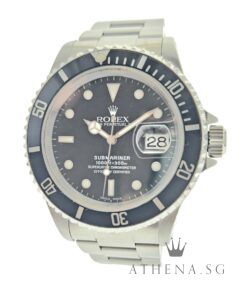 ROLEX OYSTER PERPETUAL SUBMARINER DATE "A" SERIES "BLACK SWISS MADE DIAL" WITH BOX & CERT DATED (04/2000) 16610