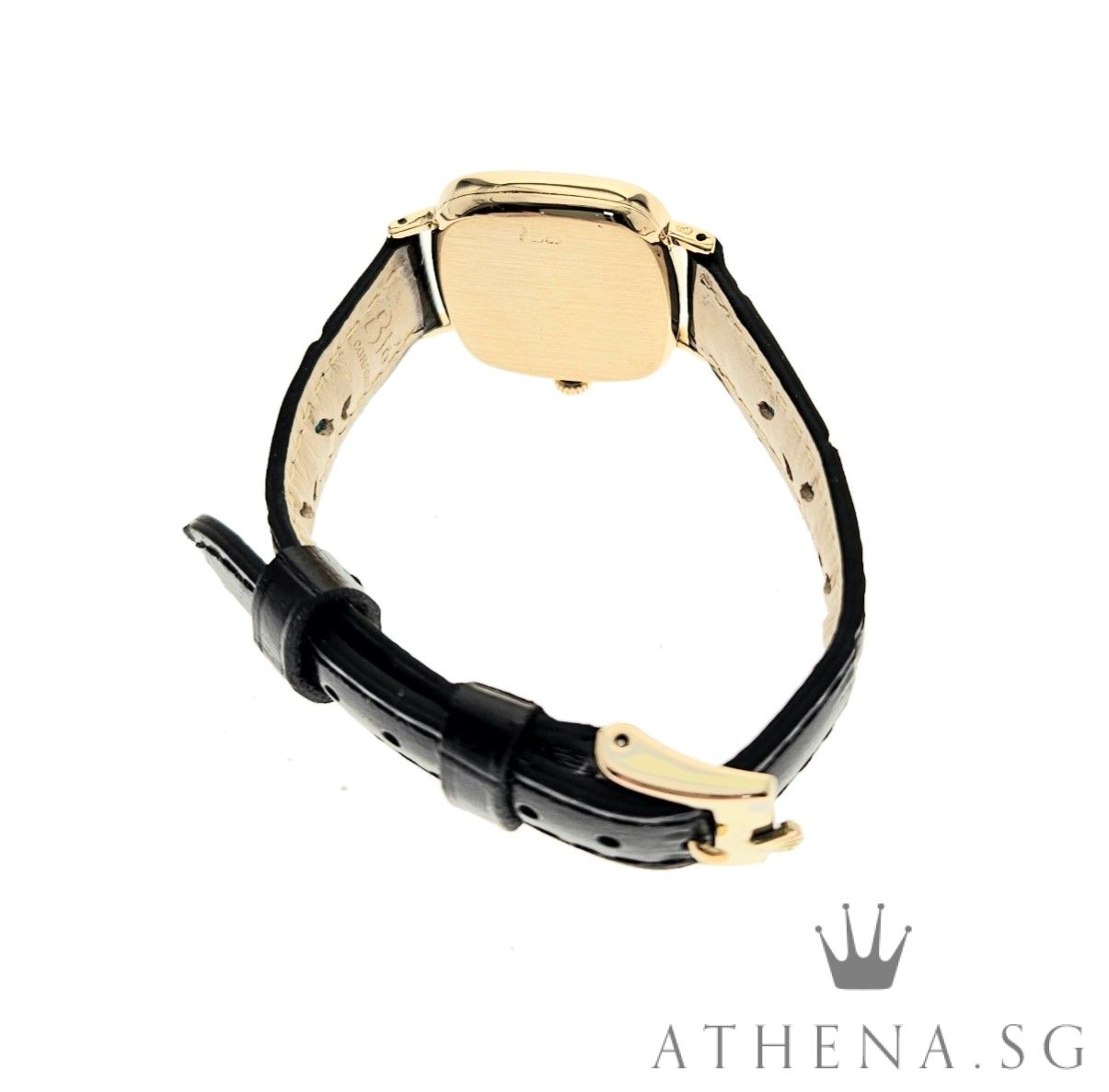 COLLECTIBLE!! VINTAGE ROLEX 18K YELLOW GOLD MANUAL WINDING CELLINI "BLUE VIGNETTE DIAL" (WATCH ONLY) 4082 - Image 3
