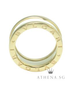 18K RG BVLGARI B.ZERO WITH WHITE CERAMIC 2 TIER RING 7.71G (SIZE 52) (BOX & CERT) (PURC DATED ON 28/05/2017)