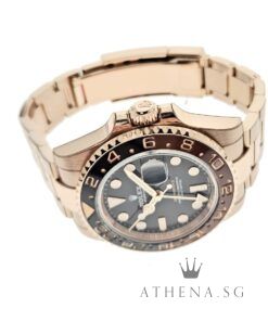 Alternative view of LIKE NEW!! ROLEX 18K EVEROSE GOLD ROLESOR OYSTER PERPETUAL GMT MASTER II CERAMIC “ROOTBEER” WITH BOX & CERT DATED (08/2024) (UNDER AGENT WARRANTY) [WITH LEGACY FILM] 126715CHNR