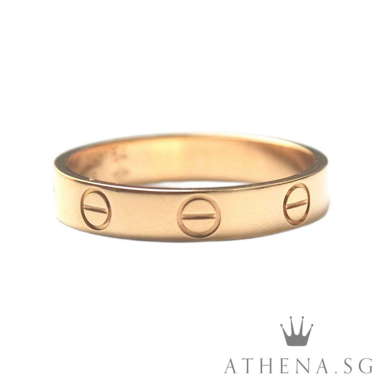 18K RG CARTIER LOVE RING 3.6MM 3.11G (SIZE 54)