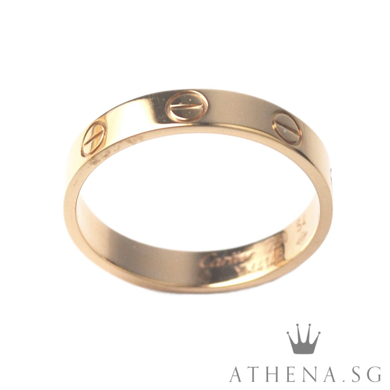 18K RG CARTIER LOVE RING 3.6MM 3.11G (SIZE 54) - Image 2