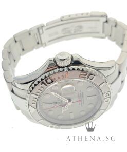 Alternative view of ROLEX ROLESIUM MENS OYSTER PERPETUAL DATE YACHT MASTER 40MM "D" SERIES "PLATINIUM DIAL" WITH BOX & CERT (UNDATED) 16622