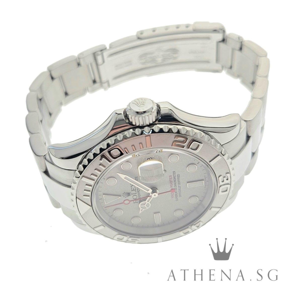 ROLEX ROLESIUM MENS OYSTER PERPETUAL DATE YACHT MASTER 40MM "D" SERIES "PLATINIUM DIAL" WITH BOX & CERT (UNDATED) 16622 - Image 2