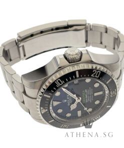 Alternative view of ROLEX OYSTER PERPETUAL DATE DEEPSEA "AN" SERIES "D-BLUE DIAL" WITH BOX & CERT DATED (01/2019) 126660