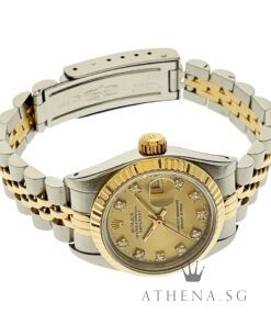 Alternative view of ROLEX 18K HALF Y/G OYSTER PERPETUAL LADIES DATEJUST 26MM "X" SERIES "CHAMPAGNE DIAMOND DIAL" (WATCH ONLY) 69173