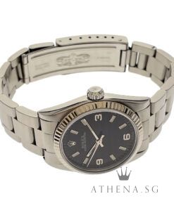 Alternative view of ROLEX OYSTER PERPETUAL 31MM "A" SERIES "BLACK 369 DIAL" WITH BOX & CERT DATED (09/2000) 77014