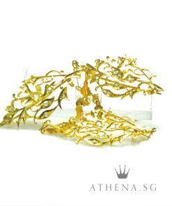 Alternative view of 18K Y/G ANTIQUE INTAN KEROSANG BROOCH 11.37G