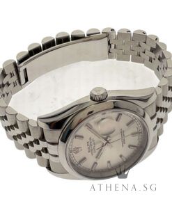 Alternative view of LIKE NEW!! UNPOLISHED!! ROLEX MENS OYSTER PERPETUAL DATEJUST 36 "AN" SERIES "SILVER INDEX DIAL" WITH BOX & CERT DATED (06/2019) 116200