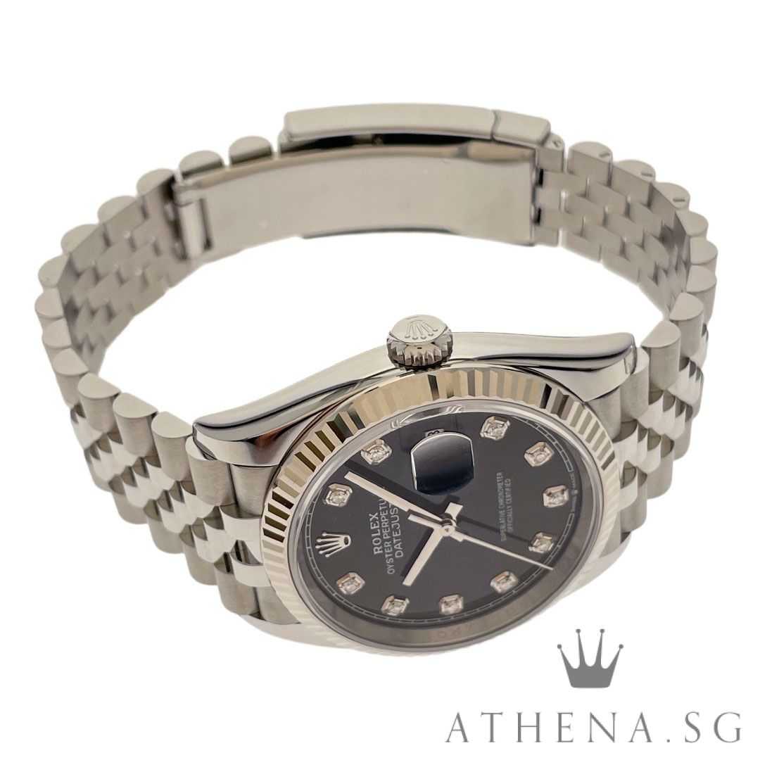 UNWORN!! ROLEX MENS SIZE OYSTER PERPETUAL DATEJUST 36 "AN" SERIES "BLACK DIAMOND DIAL" WITH BOX & CERT DATED (10/2025) (STILL UNDER AGENT WARRANTY) 126234 - Image 2