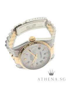 Alternative view of ROLEX 18K HALF GOLD OYSTER PERPETUAL DATEJUST 36 "T" SERIES "WHITE DIAMOND WITH ROMAN NUMERAL DIAL" (WATCH ONLY) 16233