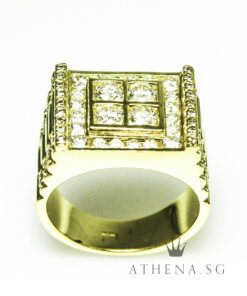 Alternative view of 20K YG DIAMOND RING D4-0.80CTS D66-1.20CTS 15.69G (SIZE 17) [NETT $3,688.00]